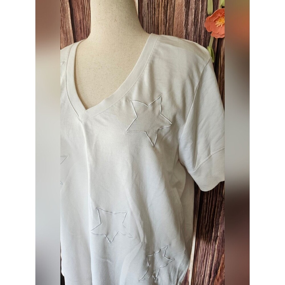 Jane & Delancey Embroidered Star Tee Plus Size 1X